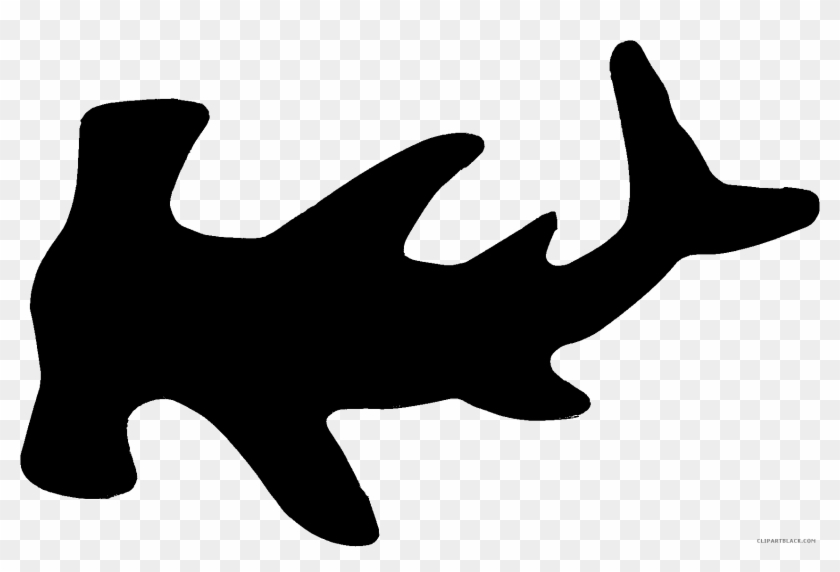 Hammerhead Shark Animal Free Black White Clipart Images - Hammerhead Shark Clip Art #290649