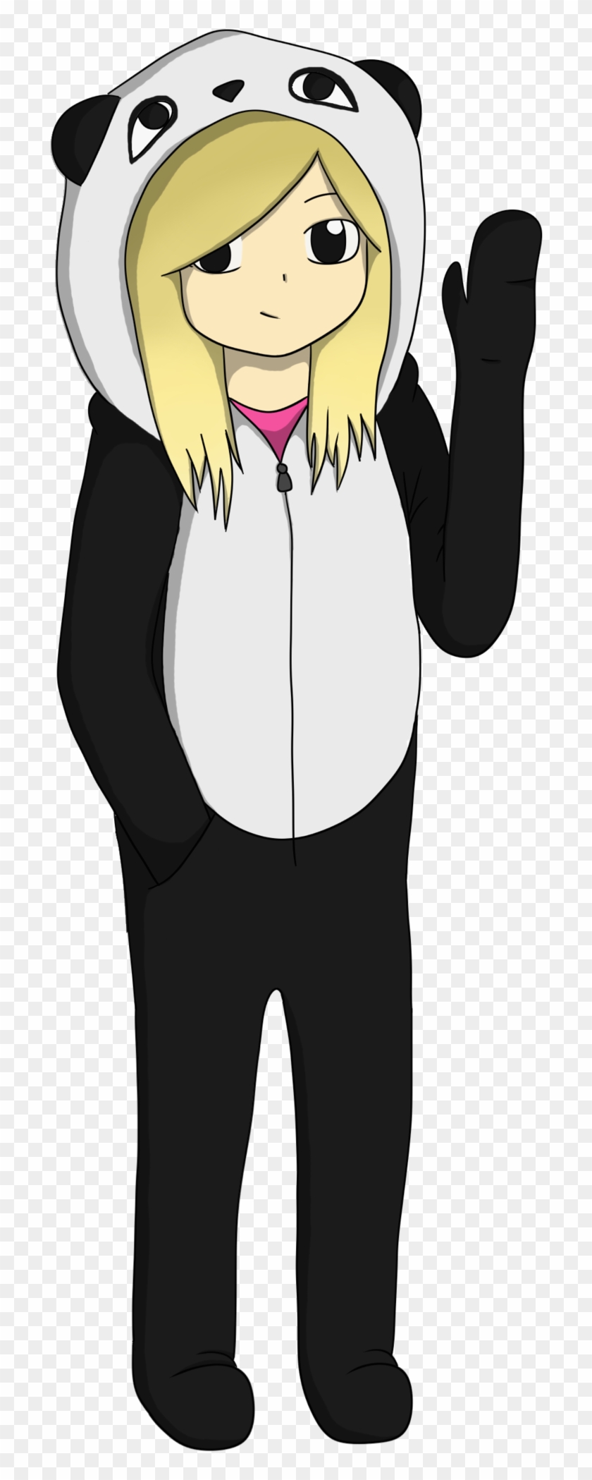 Onesie Girl Drawing - Chibi Girl In A Panda Onesie #290761