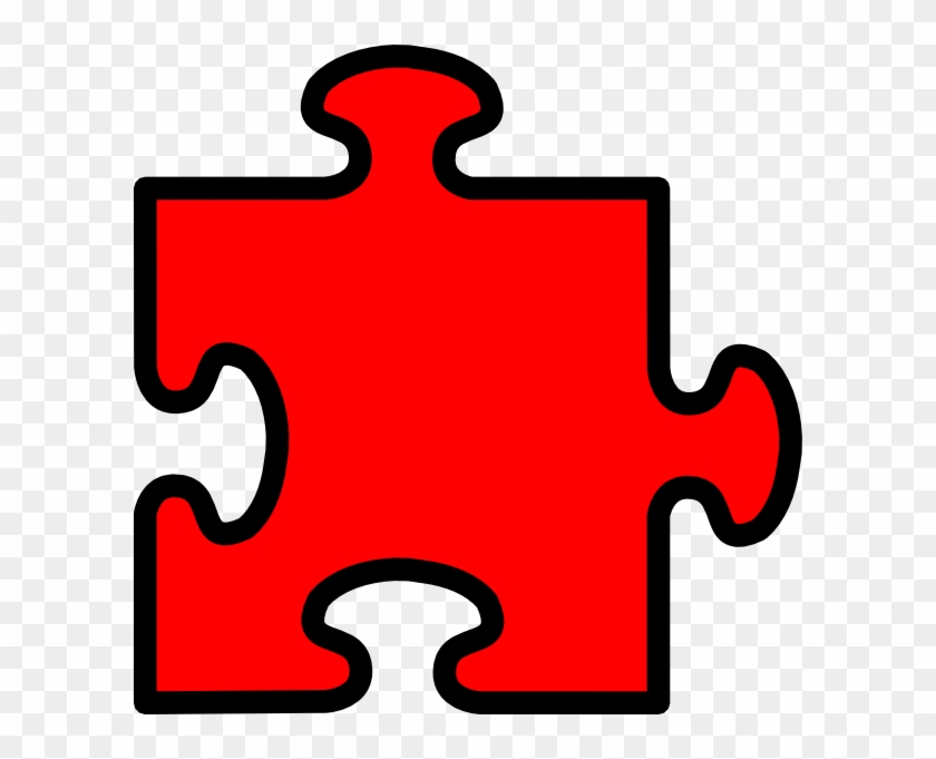 Puzzle Piece Clip Art At Clker Com Vector Clip Art - Autism Red Puzzle Piece #290882