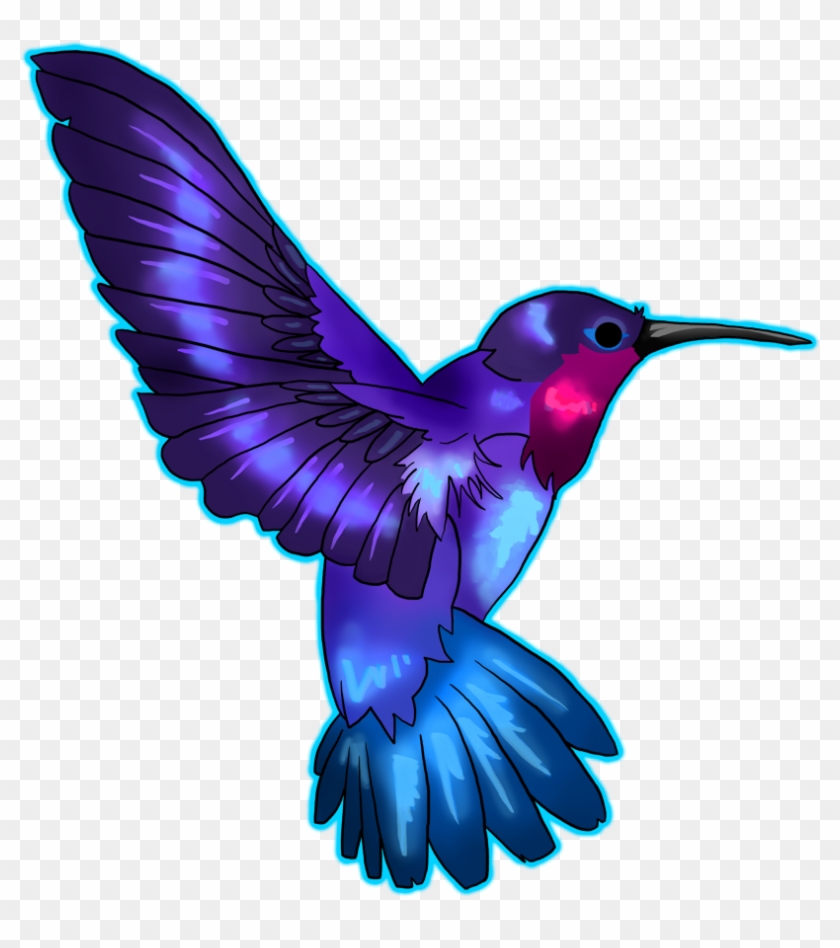Hummingbird Tattoos Png Transparent Images Png All - Hummingbird Purple And Blue #290905