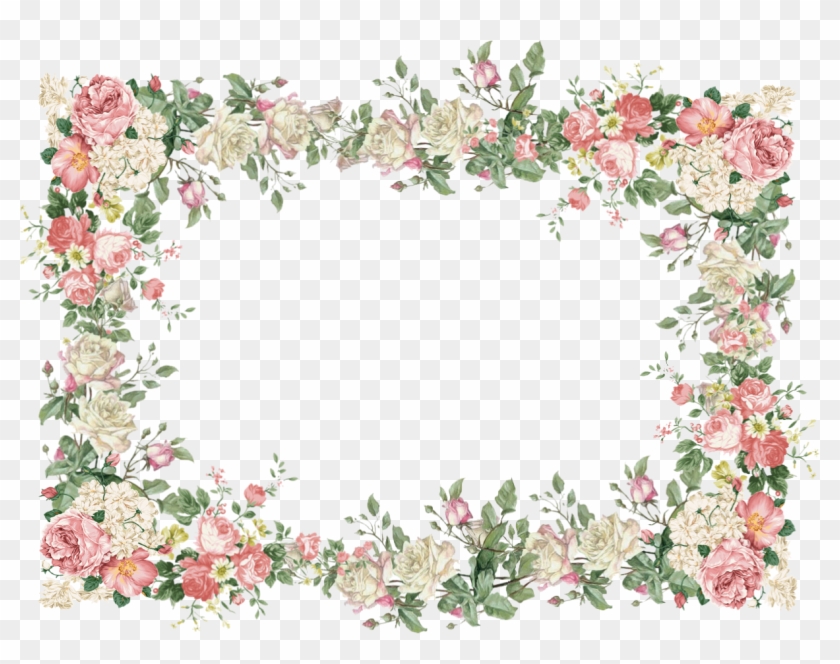 Floral Frame Png File - Vintage Flower Frame #290987