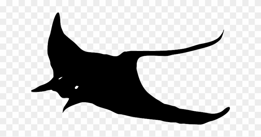 Skate Fish, Silhouette, Stingray, Ray, Skate - Stingray Clipart #291092