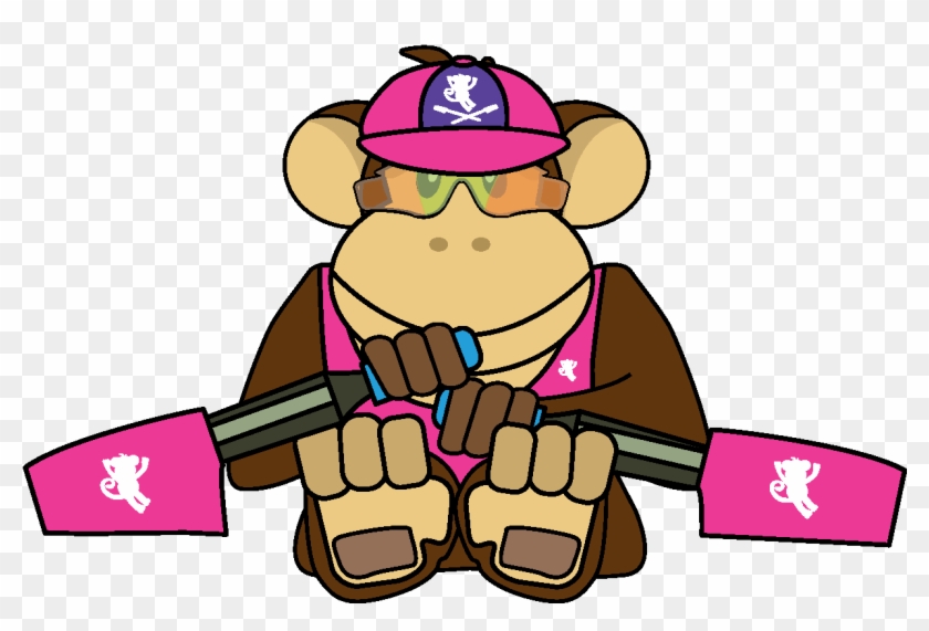 Rowing Monkey - Cartoon #291167