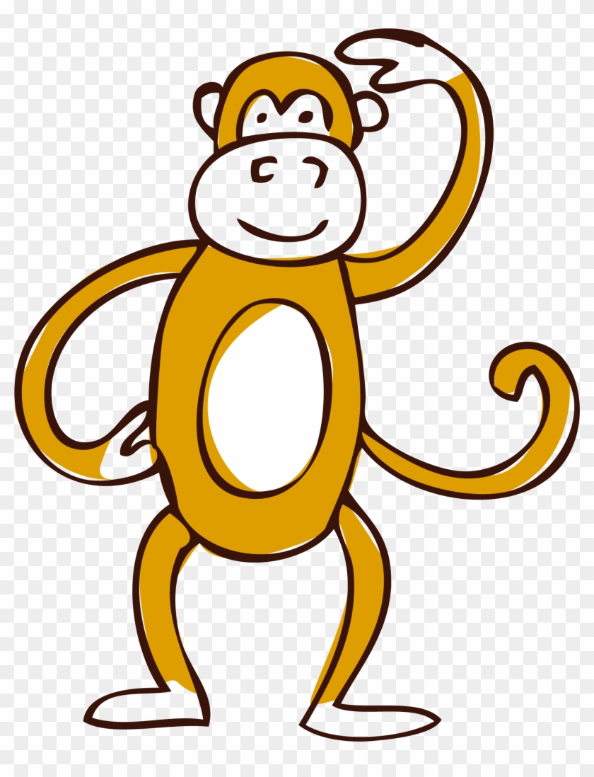 Clip Art - Vector Monkey - Vector Graphics #291175