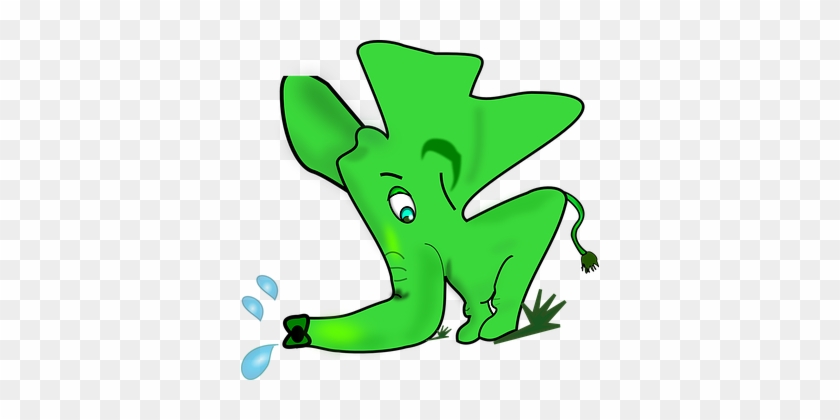 Elephant, Abstract, Animal, Mammal - Cute Little Elephant For Baby - Baby Beanie, Lime Green/floral #291184