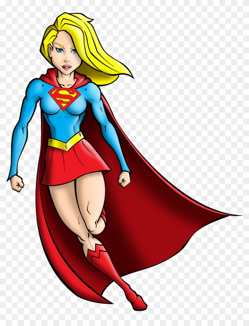 Supergirl Color By Jest84 Supergirl Color By Jest84 - Supergirl Fly Cartoon  Png - Free Transparent PNG Clipart Images Download