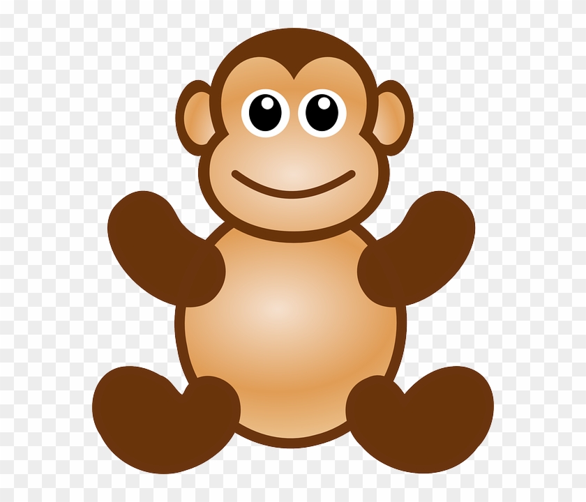 Happy Monkey, Ape, Animal, Toy, Cute, Happy - Monkey Face Cut Out #291300