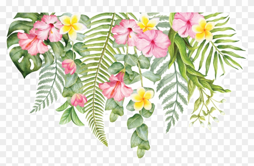 Individual Tropical Flowers For Greenery Wall Decal - Tropical Flowers Png #291480