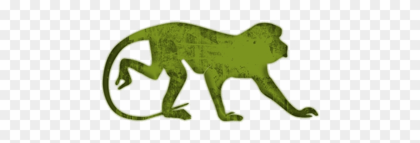 Green Grunge Clipart Icons Animals - Monkey #291514