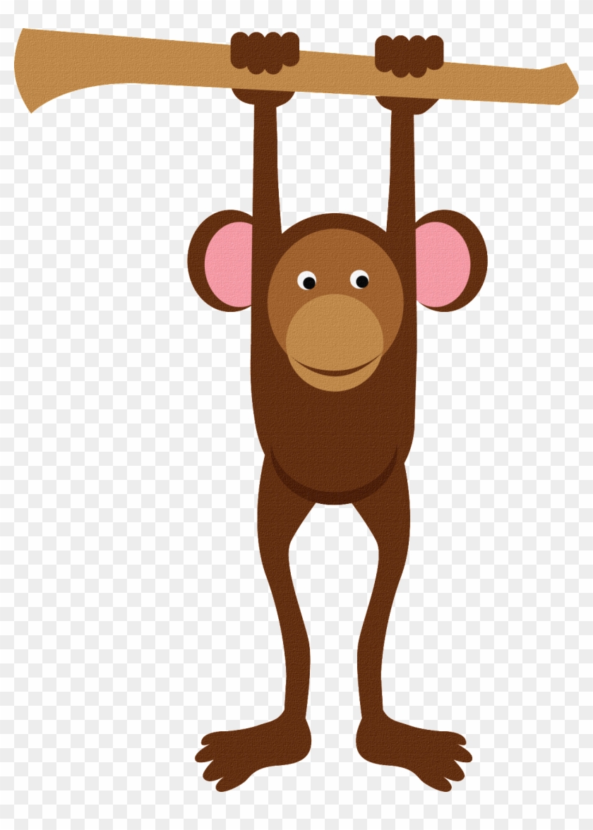 Baby Monkeys Baby Shower Clip Art - Monkey Hanging From Tree #291543