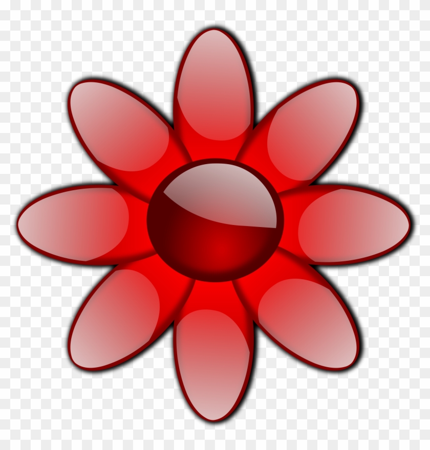 Red Flower Clipart Transparent Pencil And In Color - Flowers Clip Art #291559