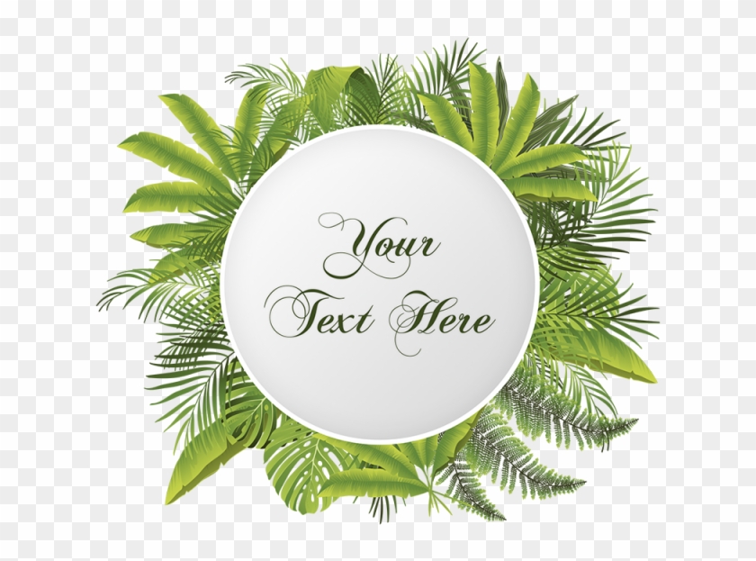 Tropical Floral Flower With Your Text Vector Png, Tropical, - New Year 2012 Greeting Cards #291595