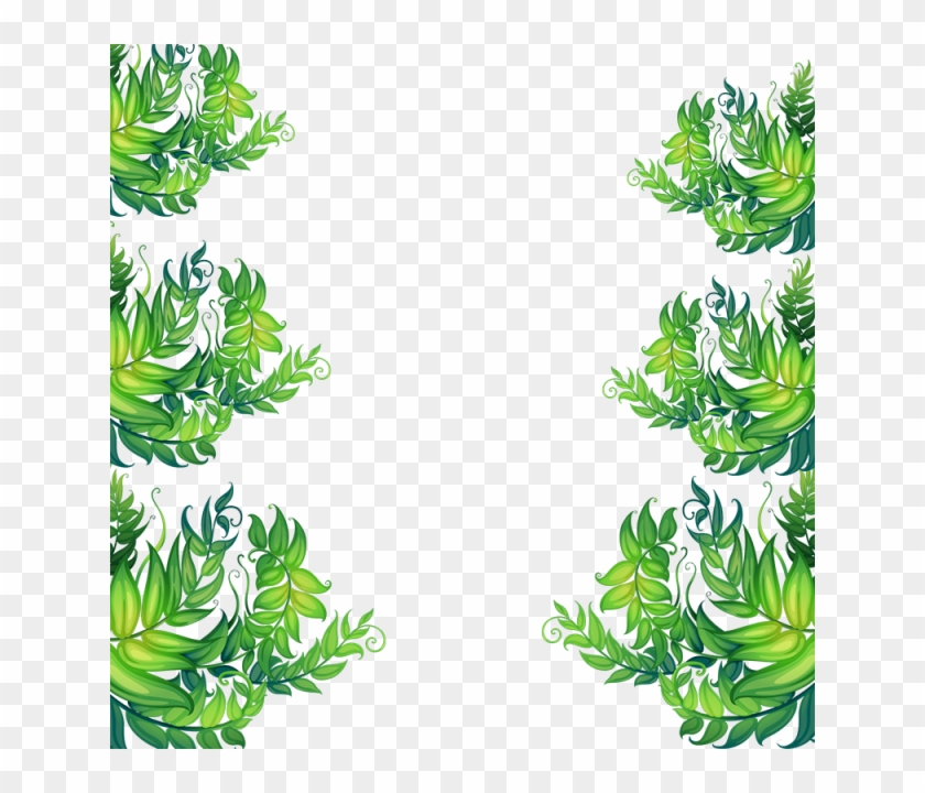 Tropical Painted Leaf Vector, Tropical, Flowers, Vector - Leave Vector Png Tropical Frame #291629