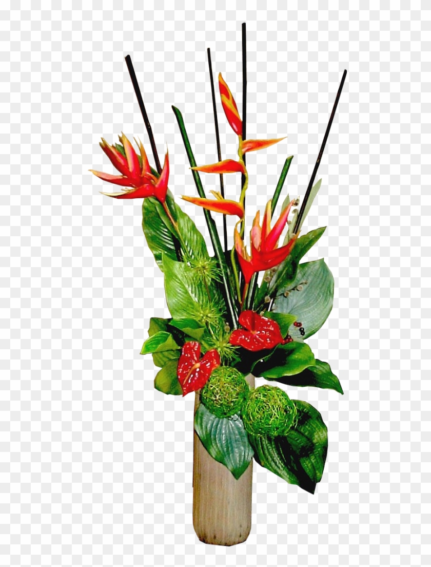 Tropical Arrangement In Stone Vase By Lilipilyspirit - Bouquet #291685