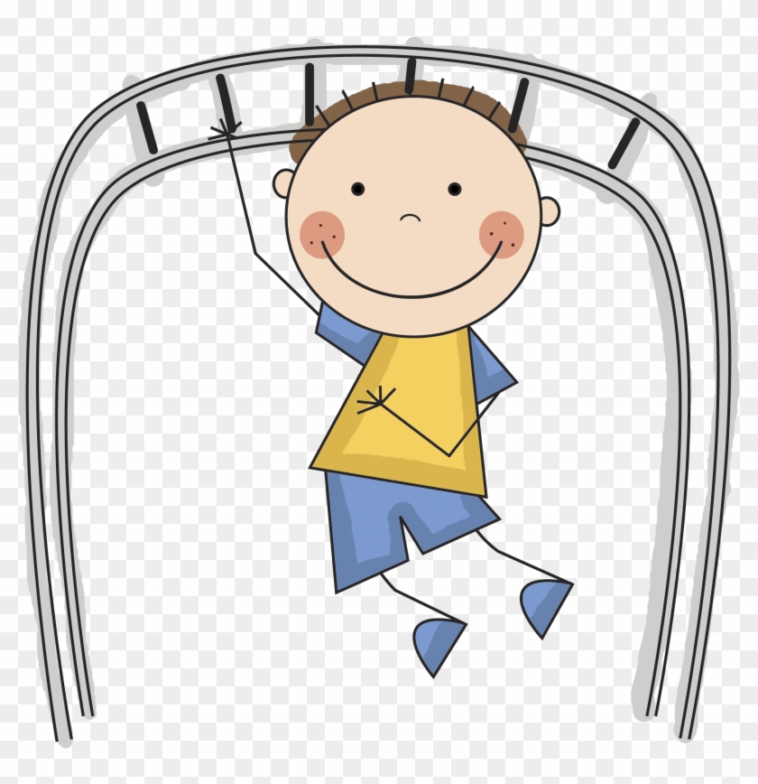 Boy Monkey Bars - Scrappin Doodles School Clipart #291714