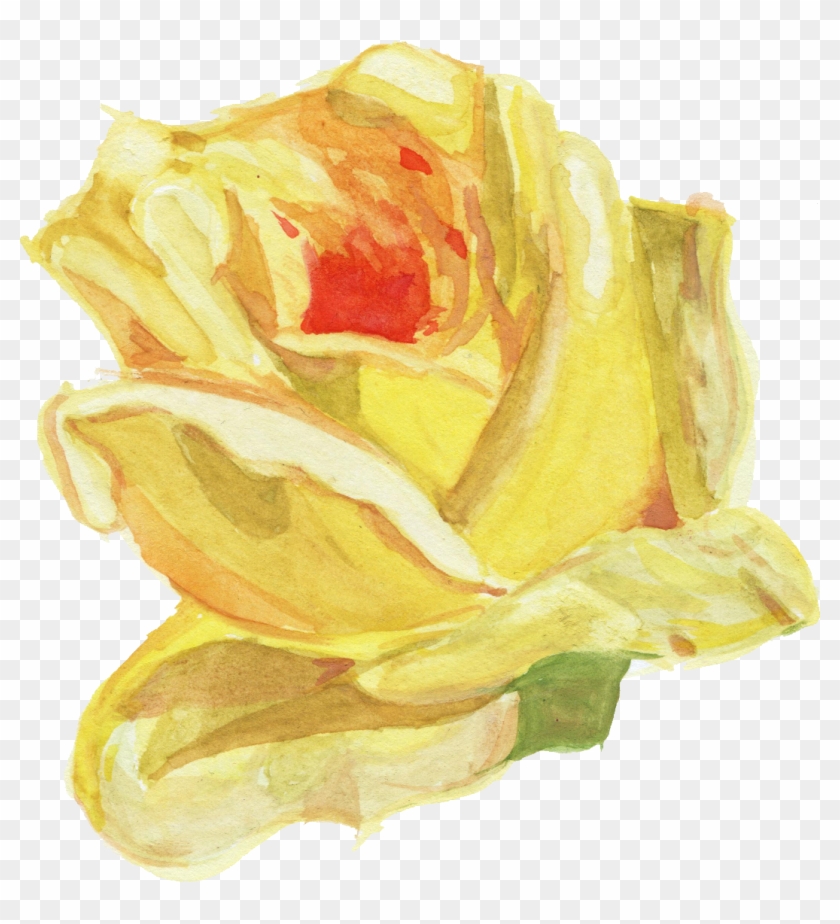 Free Download - Yellow Flower Watercolor Png #291823