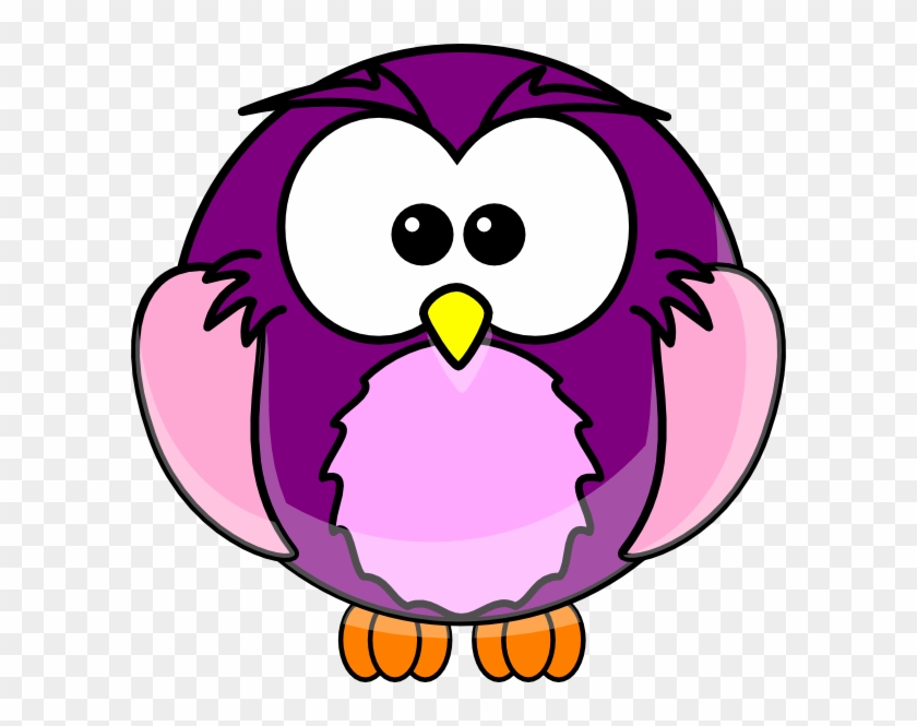 Purple Cartoon Owl Clip Art - Cartoon Owl #291877