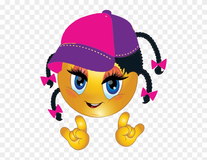 Cool African Girl Smiley Emoticon Clipart I2clipart - Smiley Girl #291926