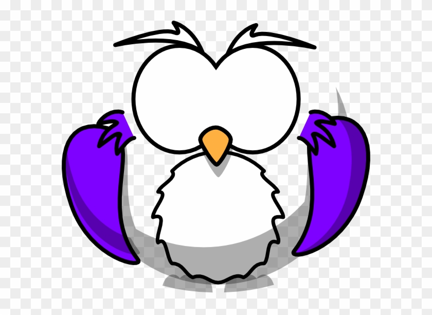 Purple Owl Clip Art At Clker Com Vector Clip Art Online - Easy Wolf Face Drawings #291935