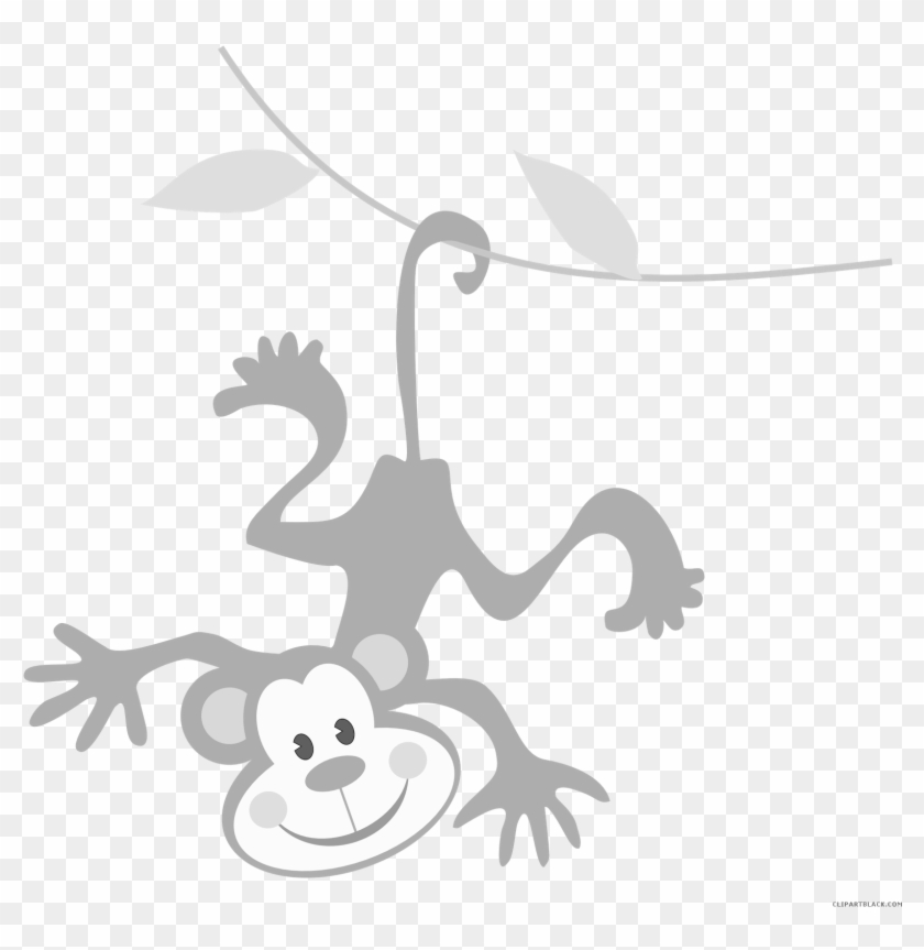 Monkey Animal Free Black White Clipart Images Clipartblack - Basic English #291948