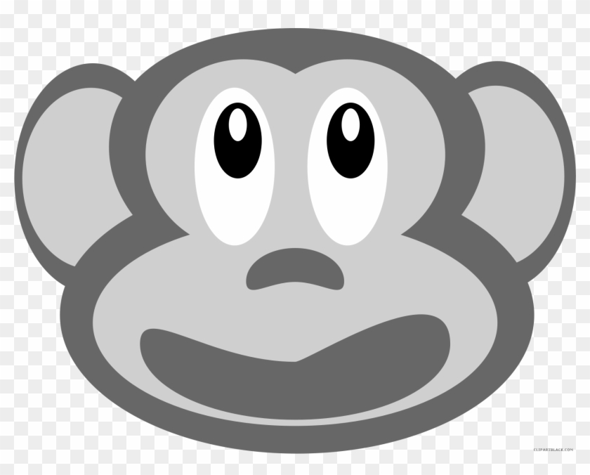 Monkey Face Animal Free Black White Clipart Images - Monkey Face Animal Free Black White Clipart Images #291970