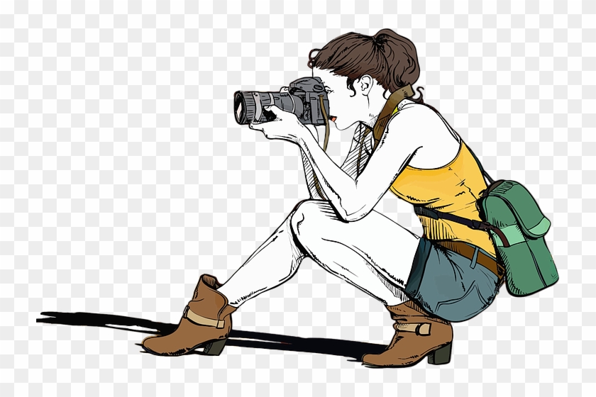 Camera, Female, Girl, Photographer - Photographer Clipart - Free  Transparent PNG Clipart Images Download