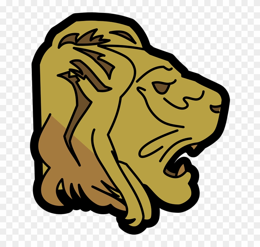 Cartoon Lion Clipart 10, - Lion Head Animated Png #292136