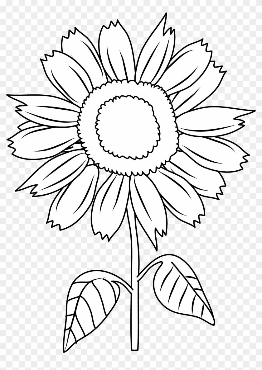 Pretty Sunflower Coloring Page - Sun Flower In Cartoon #292144