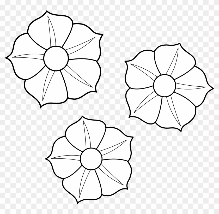 Flower Clip Art Coloring Pages - Flower Clip Art Coloring Pages #292234