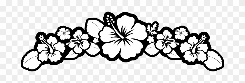 White Flower Clipart Luau - Flowers Clipart Black And White #292253