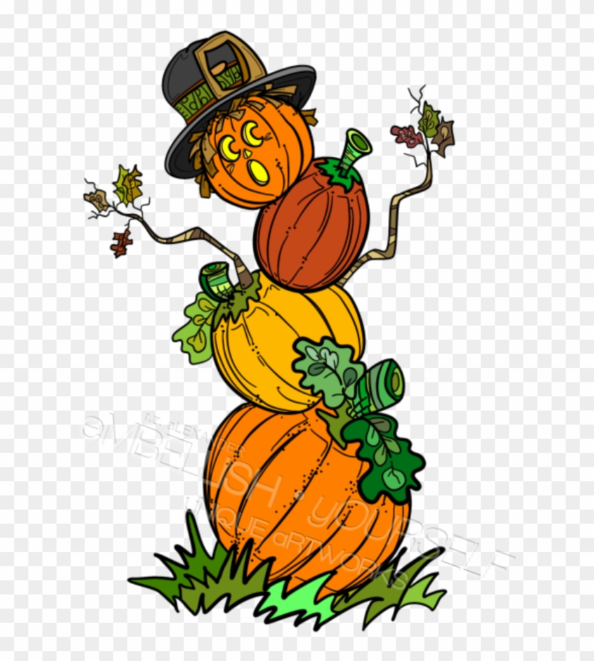 Pumpkin Man Clipart Created By Rz Alexander, Embellish - Clip Art #292332