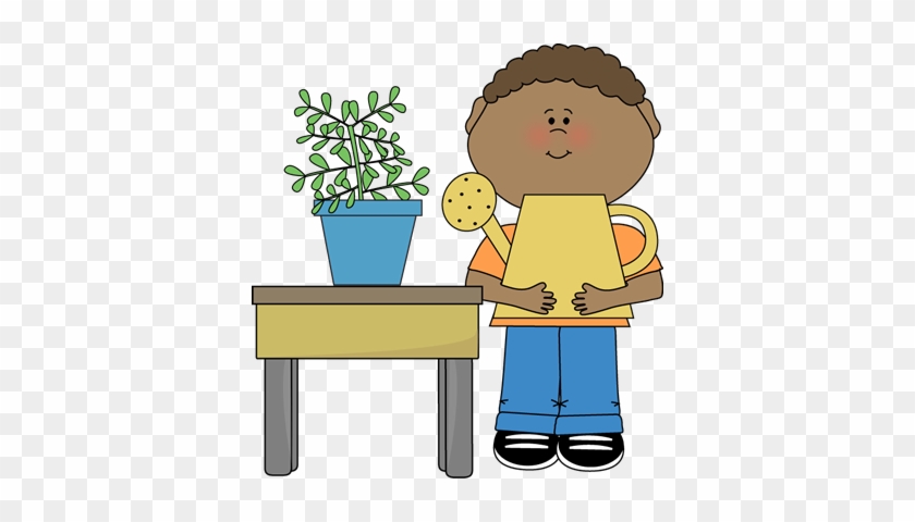 Boy Classroom Plant Helper Clip Art - Plant Helper Clipart #292556