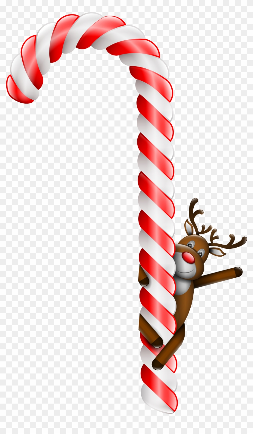 Candy Cane Clipart Transparent Background - Ren Auf Zuckerstange Postkarte #292621