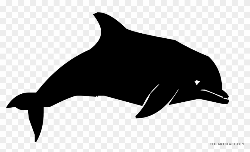 Dolphin Silhouette Animal Free Black White Clipart - Dolphin #292741