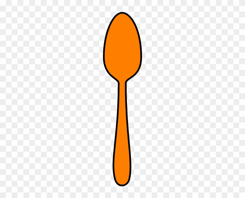 Orange Spoon, Oulined Clip Art At Clker - Cartoon Pictures Of Spoon #292778