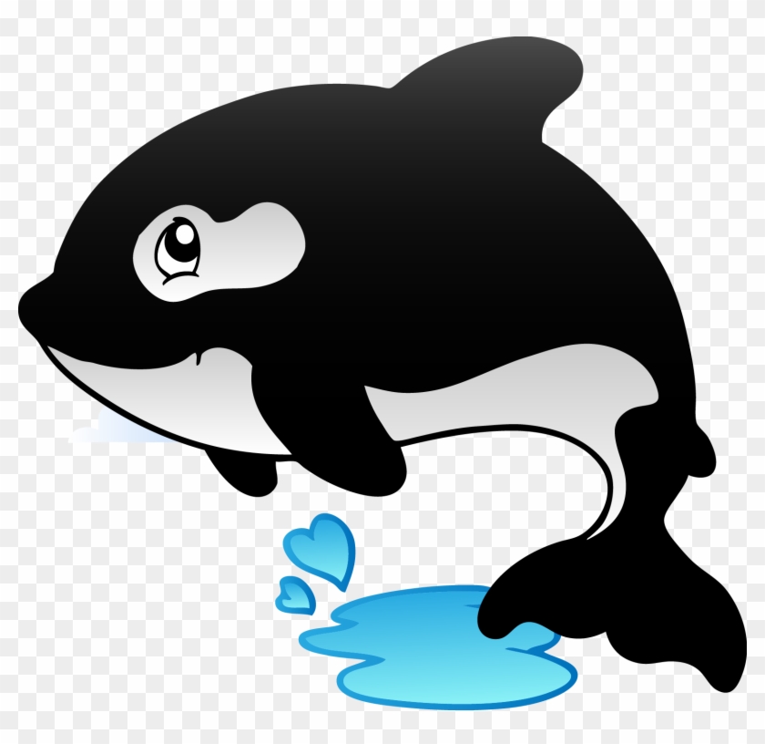 Killer Whale Birthday Cake Balloon - Cute Fish Clipart #292816