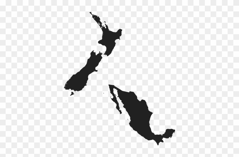 February - New Zealand World Map #292973