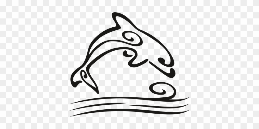Delfin, Jump, The Waves, Water, Tattoo - Pixabay #292976