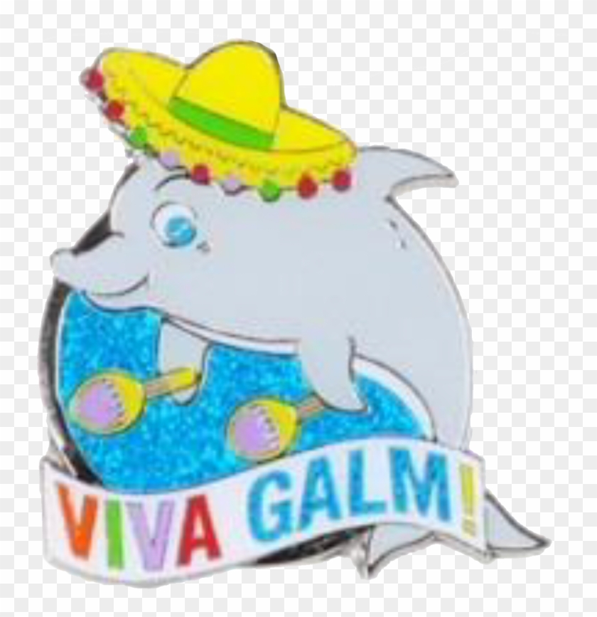 Galm Es Fiesta Medal With Dolphin Mascot In Sombrero - Medal #293011