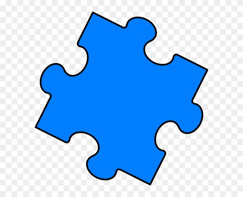 Blue Puzzle Piece Clip Art At Clker Com Vector Clip - Clip Art #293174