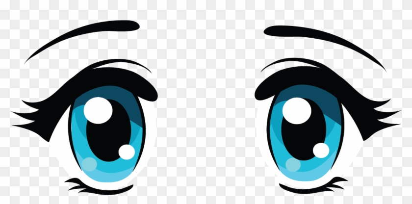 Funny Clip Art Faces Image Medium Size - Manga Eyes #293175