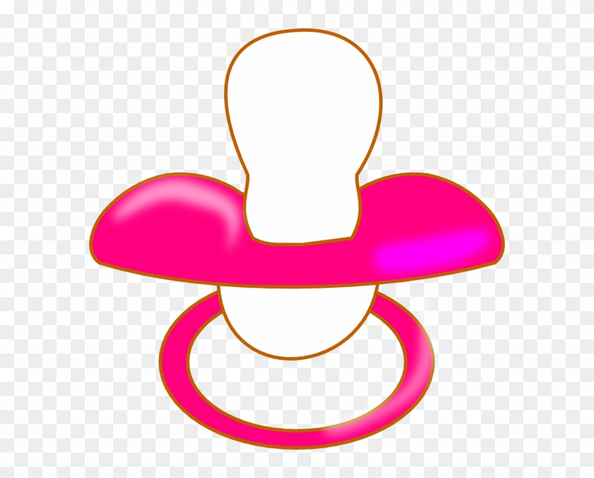 Pacifier Baby Pink Clip Art - Cartoon Pink Baby Dummy #293234