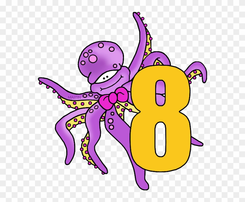 Numbers Clip Art By Phillip Martin, Number - Sea Creatures Clip Art #293334