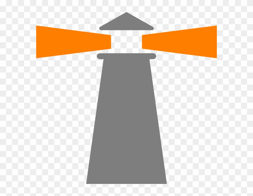 Lighthouse Grey-orange Clip Art At Clker - Public Security #293355