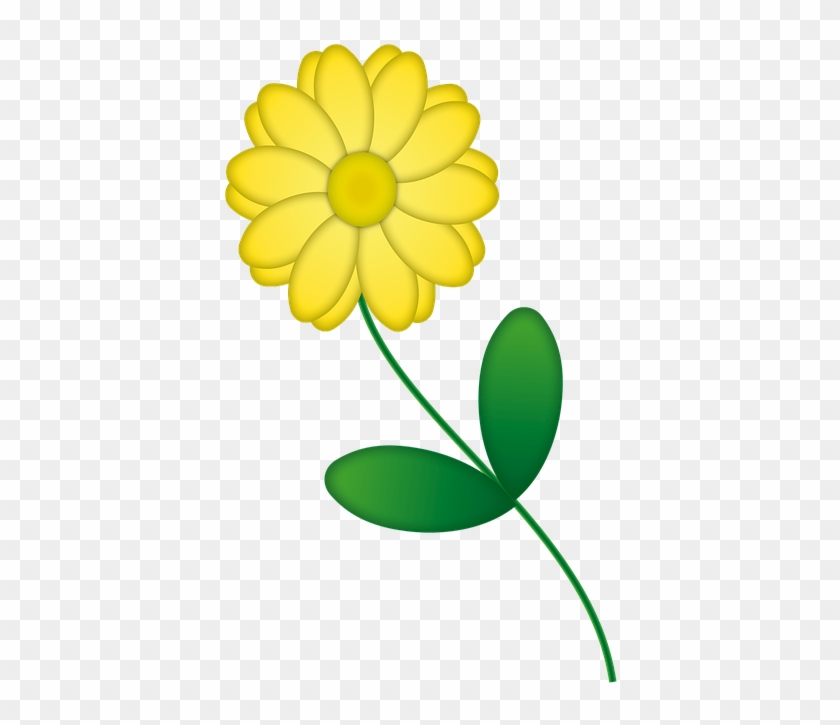 Yellow Flower Clipart 9, - Yellow Flower Illustration #293482