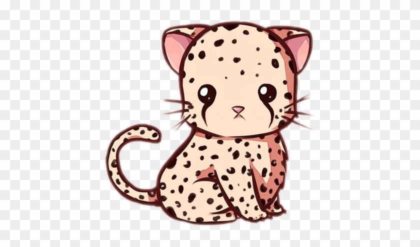 Cute Jaguar Cute Kawaii Jaguarfreetoedit - Kawaii Animal Drawings #293539