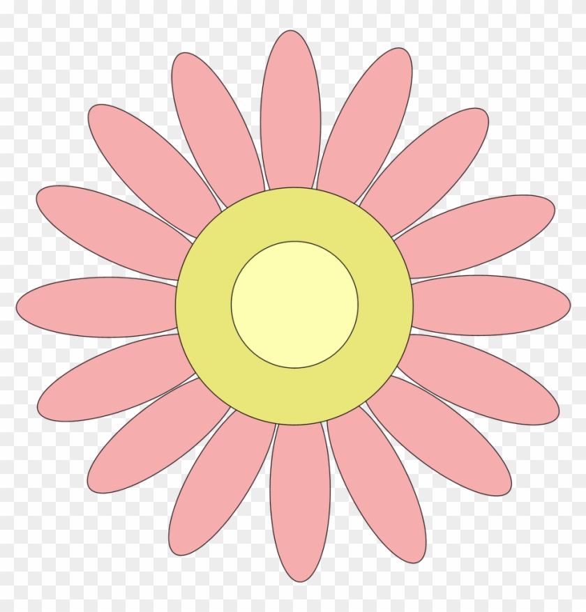 Yellow Flower Clipart Pink Flower - Hd Sunflower Vector Png #293548