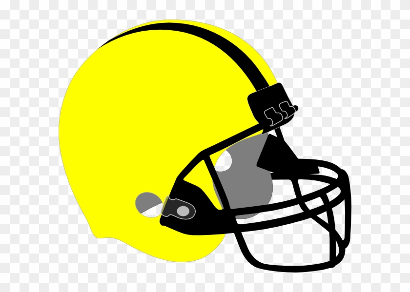 Yellow Football Helmet Clip Art - Helmet And Football Drawing #293578