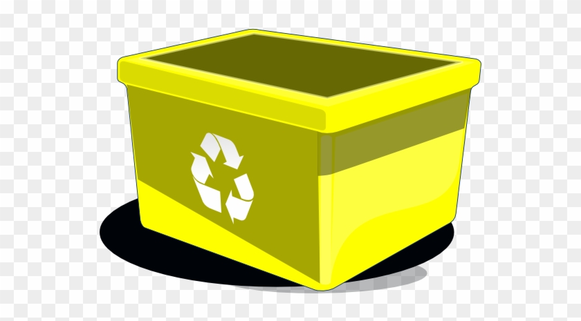 Yellow Recycle Bin Cartoon #293613