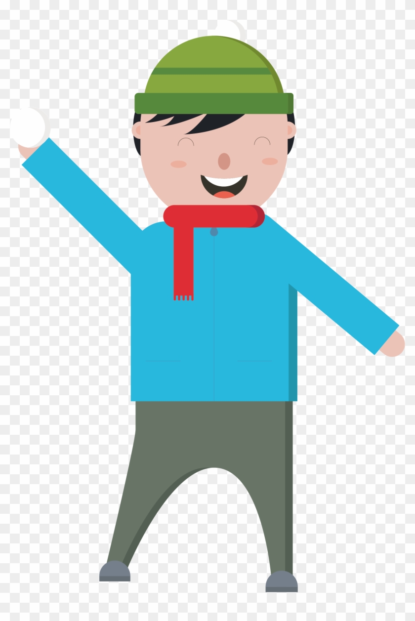 Child Snowball Fight Clip Art - Child Snowball Fight Clip Art #293674